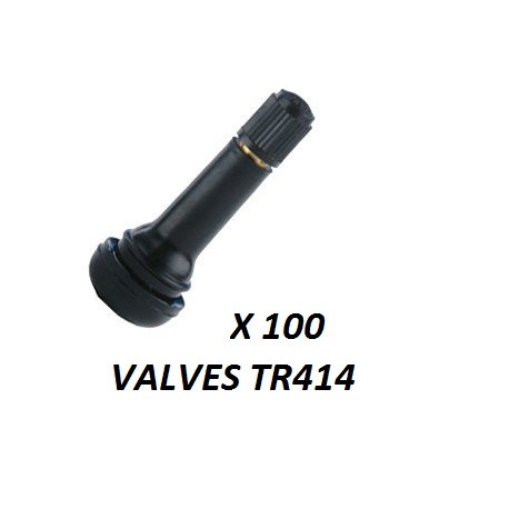 Lot de 100 Valves TR414 pour pneumatiques Tubeless voiture