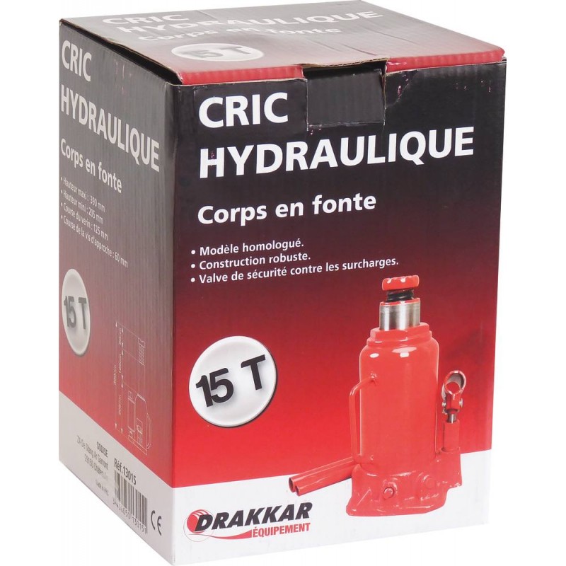 DRAKKAR-EQUIPEMENT - Cric bouteille hydraulique 20 tonnes - 13020