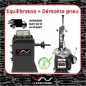 Pack Démonte-Pneu Semi-Automatique 24" avec Accessoires + Équilibreuse de Roue 24" - Idéal VL et SUV