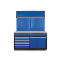 Mobilier d'atelier complet (noir/bleu/bois) King Tony