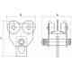 Chariot pour palan spécial poutre IPN - 1 tonne