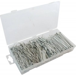 Assortiment de 1000 Goupilles Fendues en Acier – 6 Dimensions (Ø 1,6 à 4mm), Longueurs 25 à 64mm, Fixation Robuste