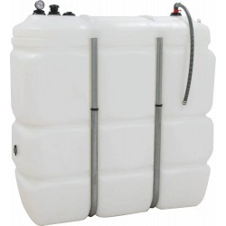 Cuve de stockage gasoil PEHD double paroi 1500L pré-équipée - Usage intérieur