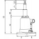 Cric bouteille hydraulique télescopique 2T - Drakkar Equipement