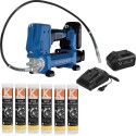 PROMOTION : 1 Pompe à graisse électrique 20V + 2 batteries 2Ah et 4Ah + chargeur 3A + 6 tubes de graisse offert