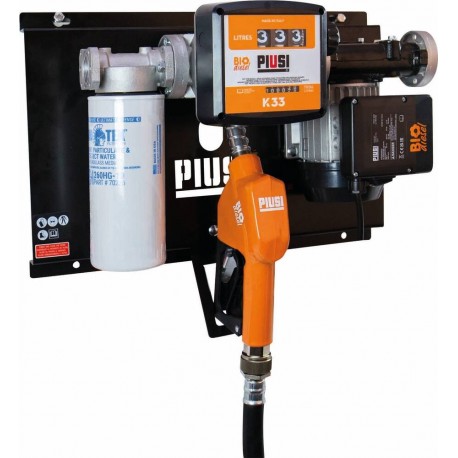 Station murale pompe à gasoil 230V PIUSI - 72 l/min - Compatible Biodiesel B100