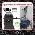 Pack Démonte-Pneu Semi-Automatique 21" avec Accessoires + Équilibreuse de Roue 24" - Idéal VL et SUV