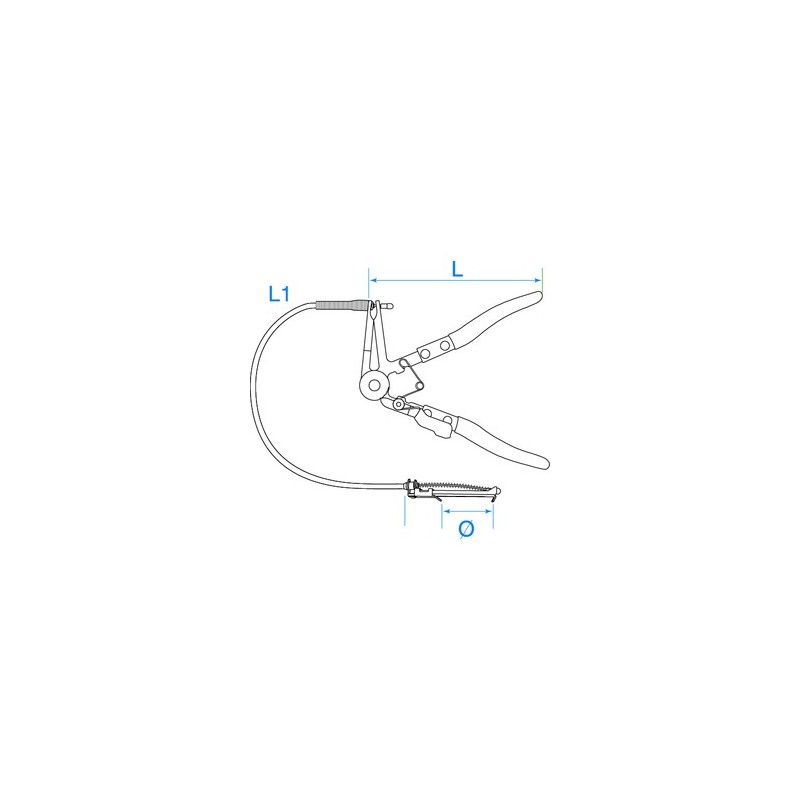 Pince flexible pour colliers de serrage 630mm TOPTUL